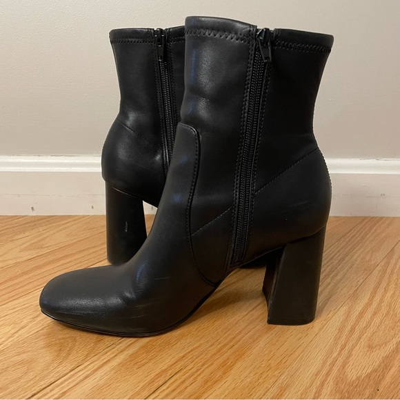 Express Faux Leather Block Heel Ankle Booties, Black, Size 7, EUC - Picture 8 of 16